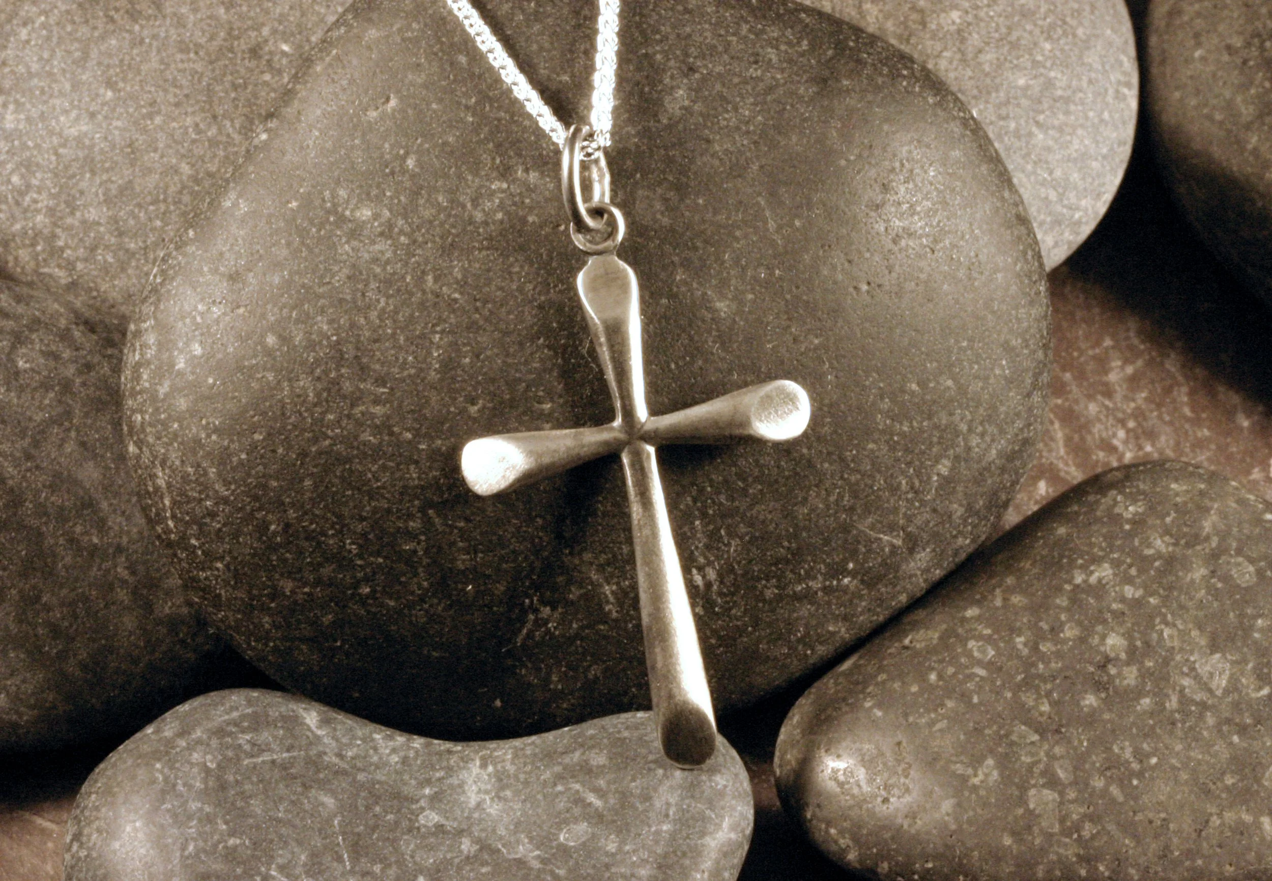 Sterling Silver Tapered Cross Pendant — Designs By S&R Sterling Silver Tapered Cross Pendant — Designs By S&R